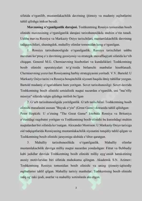 Toshkentning rossiya tomonidan bosib olinishi 3