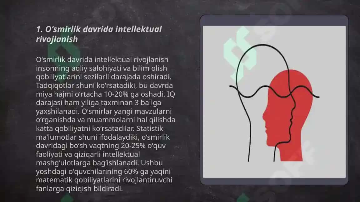 Oʻsmirlarning intelektual va emotsional xususiyatlari rivojlanishi 3