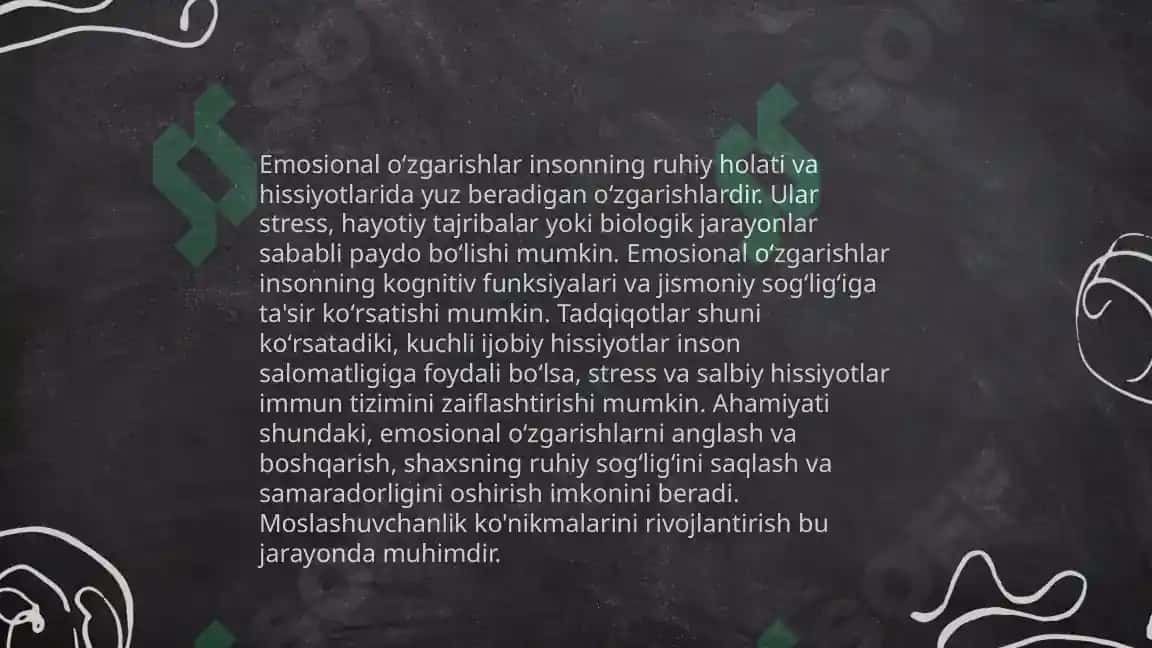 Oʻsmirlarning intelektual va emotsional xususiyatlari rivojlanishi 4