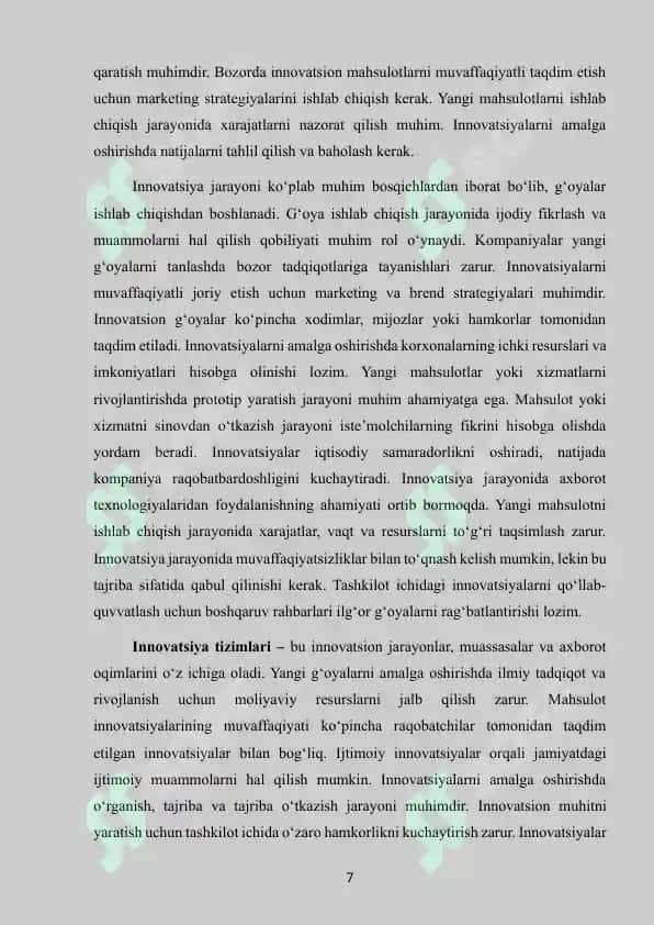 Yangi mahsulot yaratish va innovatsiyalar 7