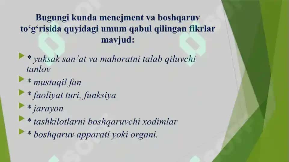Menejmentning nazariy asoslari 6
