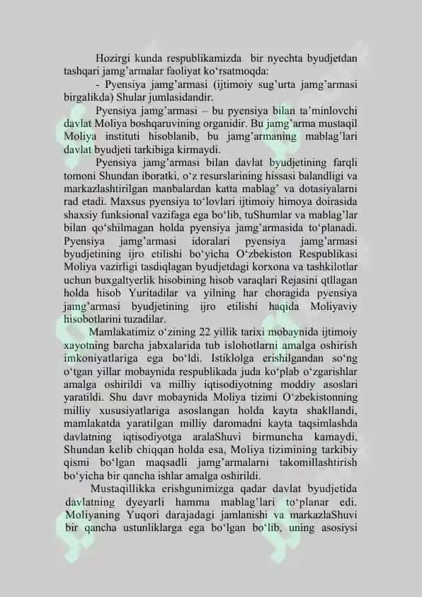 Davlatning byudjetdan tashqari jamg’armalari 3
