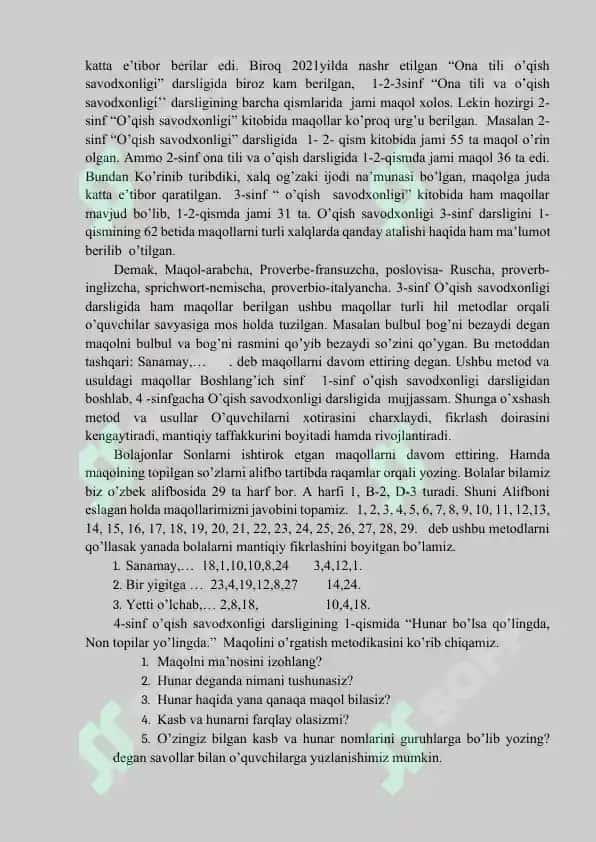 Maqol o'rganish metodikasi 5