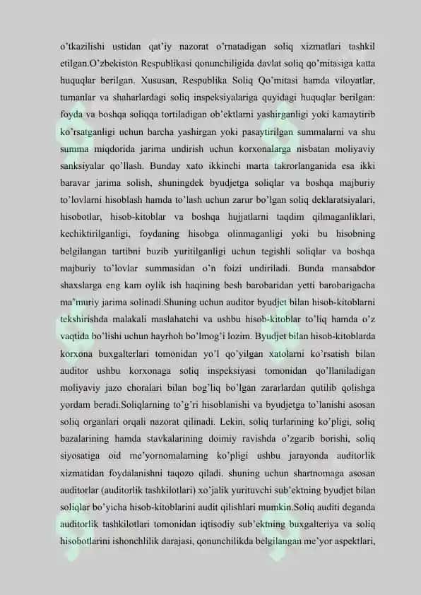 Bank kreditlari bo’yicha hisoblashishlar auditi 4