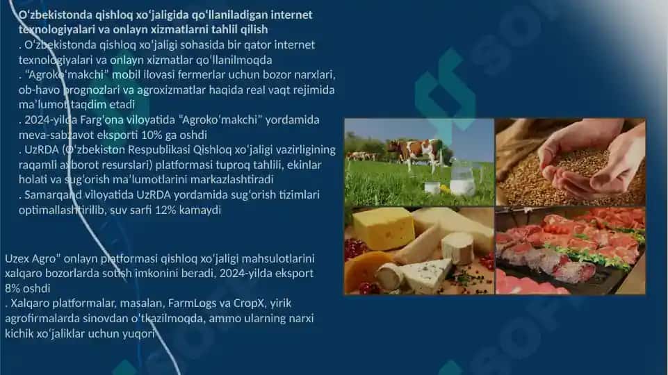 O‘ZBEKISTON RESPUBLIKASI OLIY TA’LIM FAN VA INNOVATSIYALAR VAZIRLIGI QISHLOQ XO’JALIGIDA AXBOROT-KOMMUNIKATSION TEXNALOGIYALARI FANIDAN MUSTAQIL ISH 4