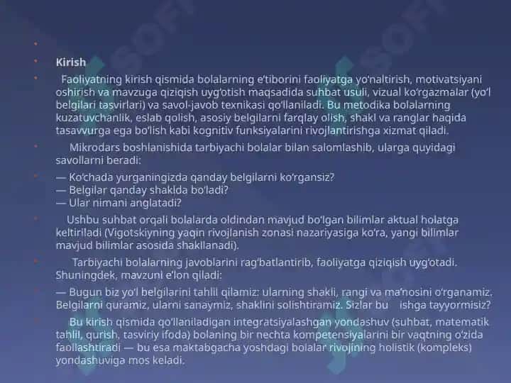 YO’L BELGILARINI TAXLA. (URTA GURUH) QURISH-YASASH MATEMATIKA MARKAZI 3