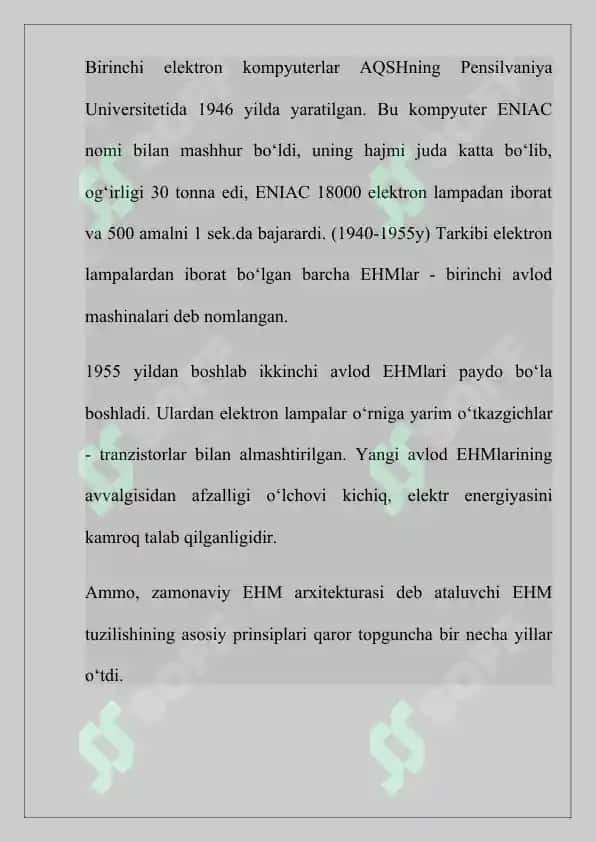 Texnik vositalarning rivojlanish tendentsiyalari 5