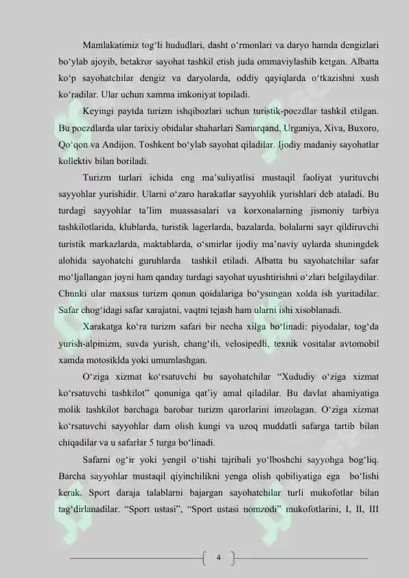 Turizmning rivojlanish tarixi 6