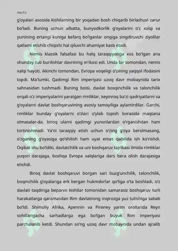 XVIII ASR OXIRI XIX ASR NЕMIS FALSAFASINING ASOSIY XUSUSIYaTLARI 2