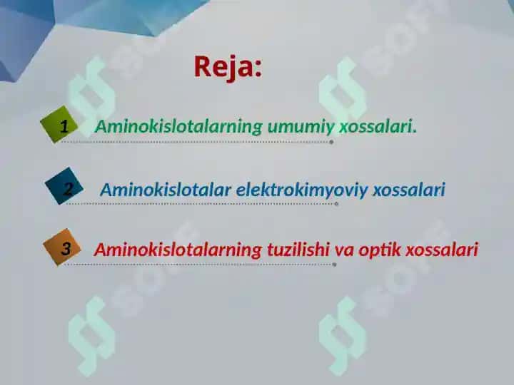 Ayrim aminokislotalarning almashinuvi reaksiyalari 2