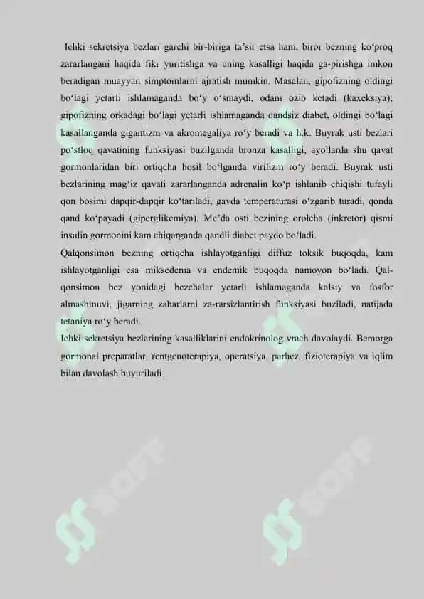 10. Ichki sekretsiya bezlarining tekshirish usullari. Referat 10 bet. 3