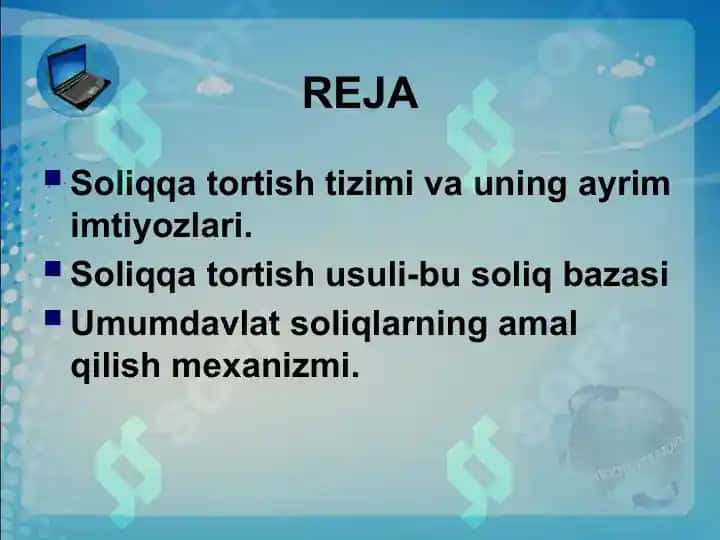 Umumdavlat soliqlarining amal qilish mexanizmi 2