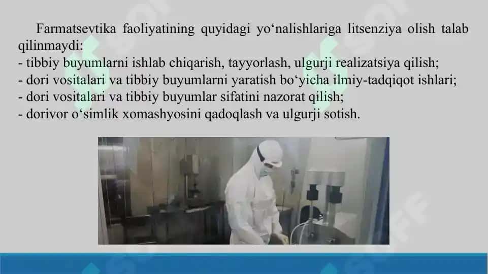 9. Dori vositalari, tibbiy buyumlar va farmasevtika tovarlarini ishlab chiqarish. Taqdimot 12 bet. 4