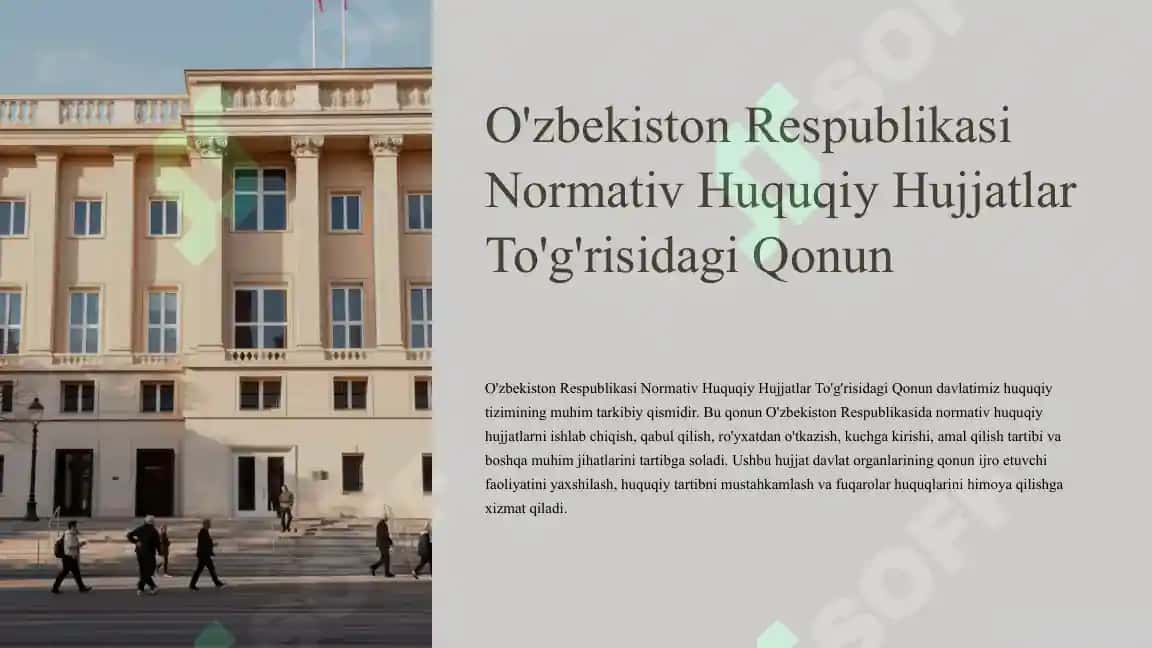 "NORMATIV-HUQUQIY HUJJATLAR TO‘G‘RISIDA”GI QONUNI" 4