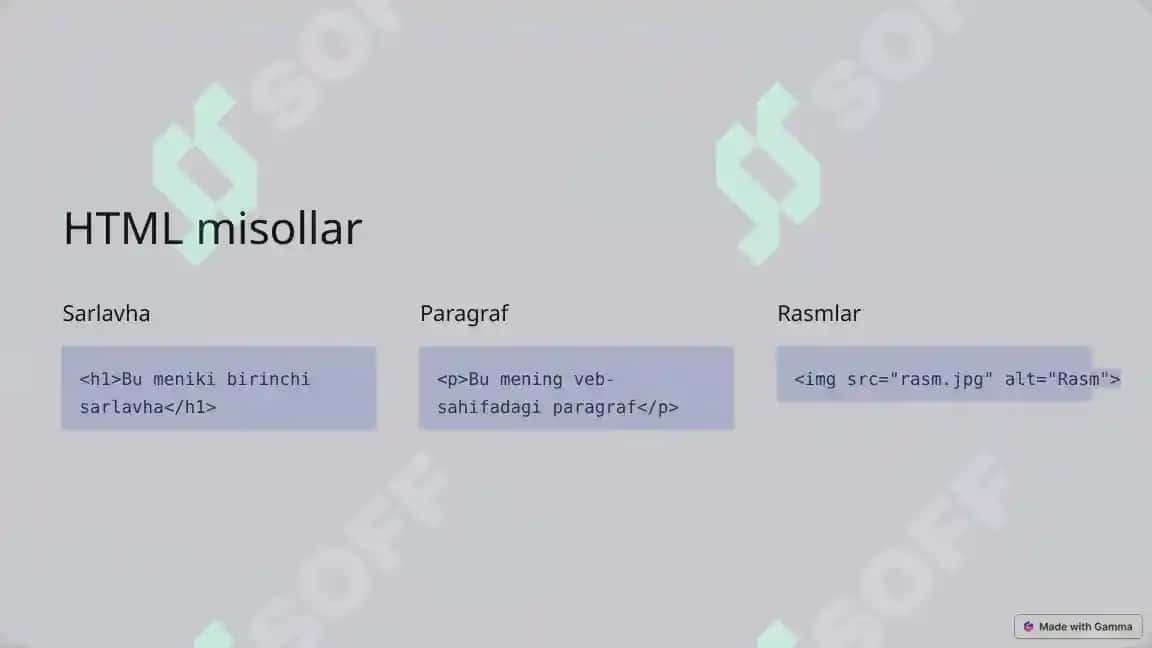 HTML tilini o'rganish 4
