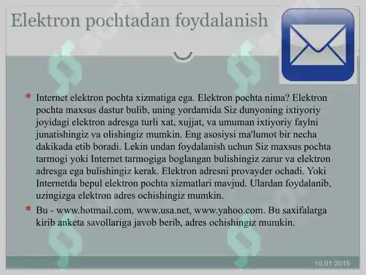 Internet va elektron pochta 2