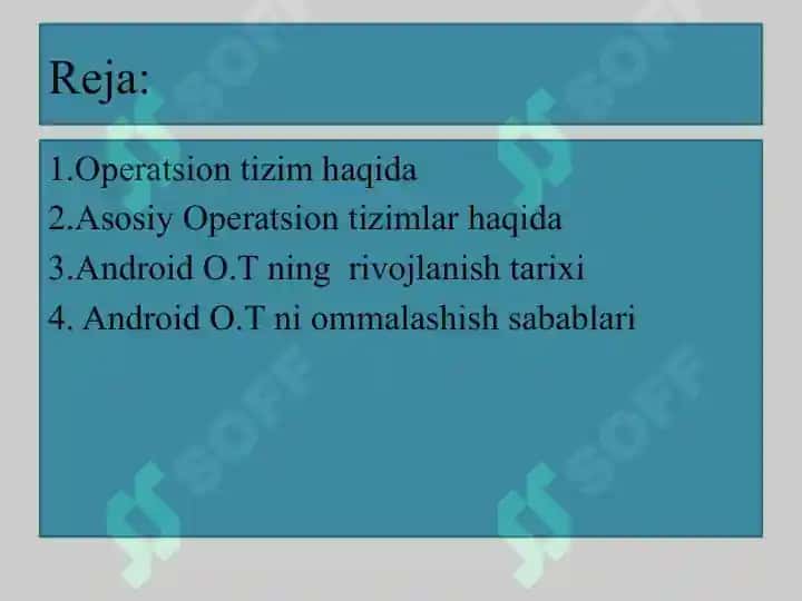 Mobil operatsion tizimlar 2