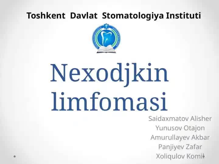 Nexodjkin limfomasi 1