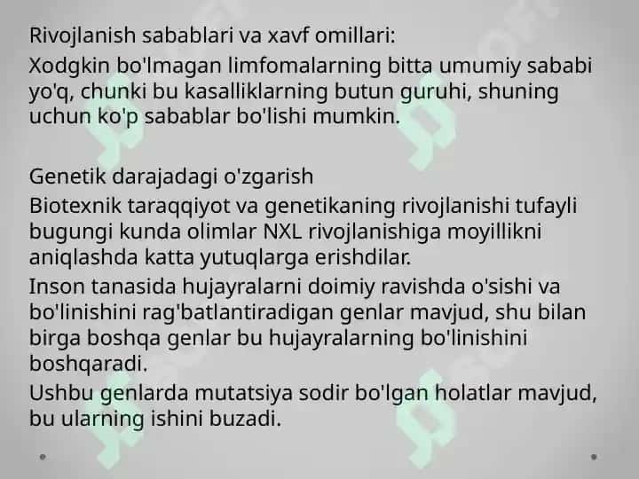 Nexodjkin limfomasi 6