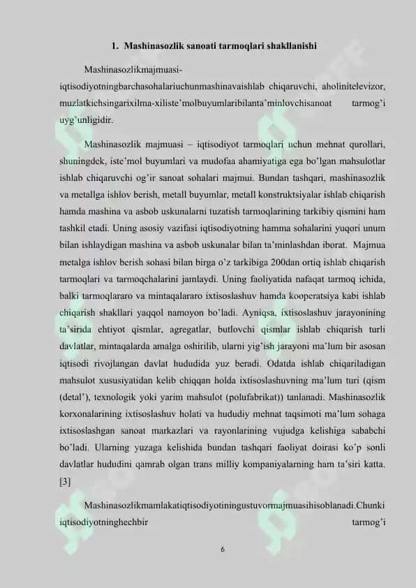 O‘zbekiston Mashinasozlik sanoati istiqbollari 6