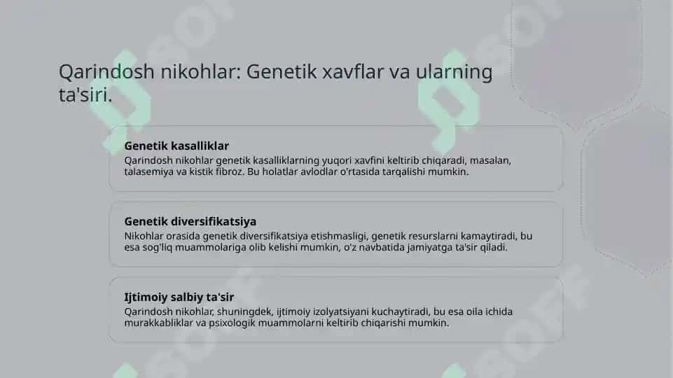 Qarindosh urugʻlar oʻrtasidagi nikohning salbiy oqibatlari 3