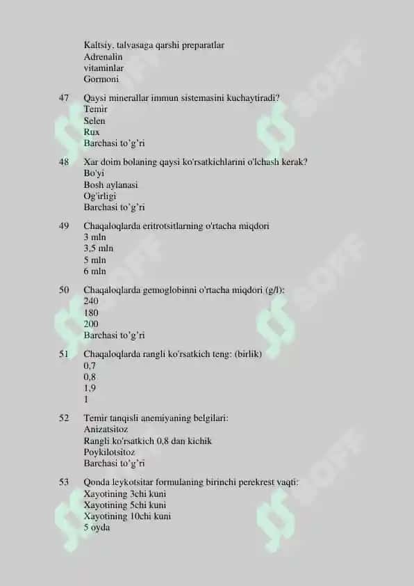 Pediatriya dan Argos testlari 7
