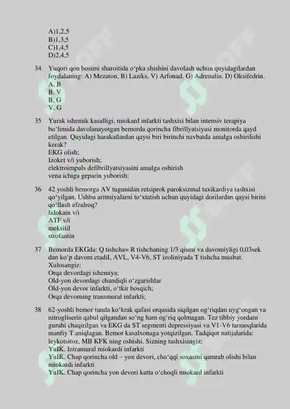 Kardiologiya dan Argos test 2025 6