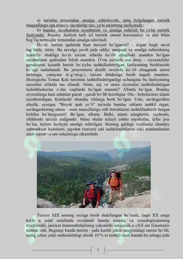 Davlat iqtisodiyotida turizmning tutgan o'rni 4