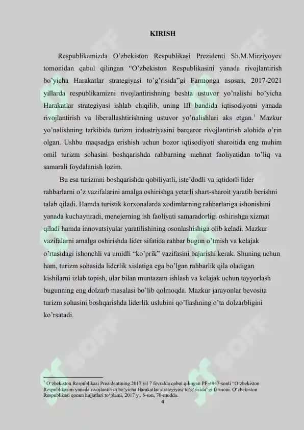 Turizmda rivojlantirishda joylashtirish vositalarining tutgan o’rni 4