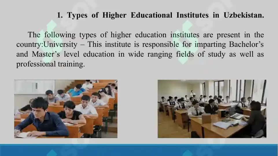 2.2. The Higher education in Uzbekistan. Taqdimot 10 bet 3