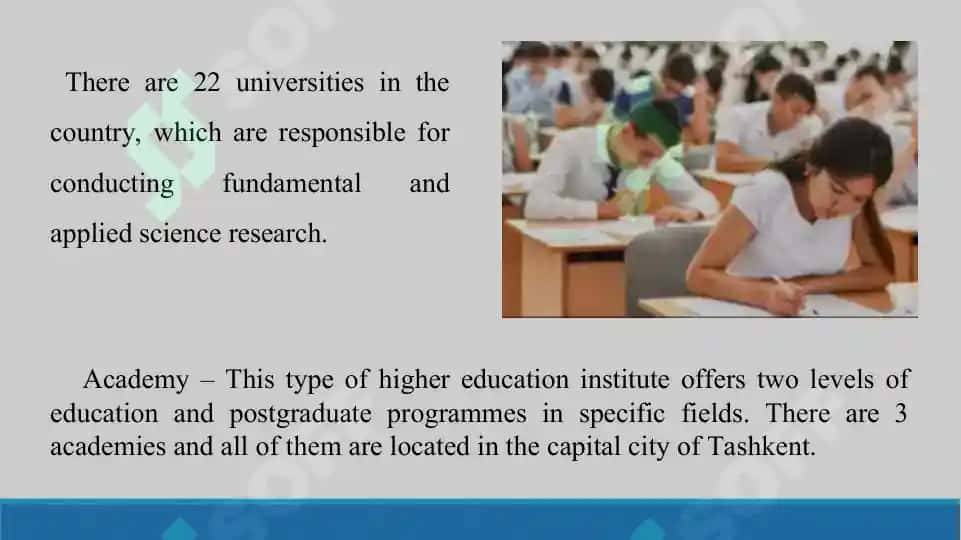 2.2. The Higher education in Uzbekistan. Taqdimot 10 bet 4
