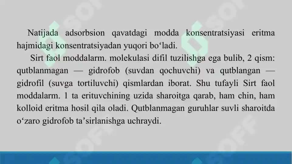10.1.  Sirt faol moddalar. Taqdimot, 10 bet. 3