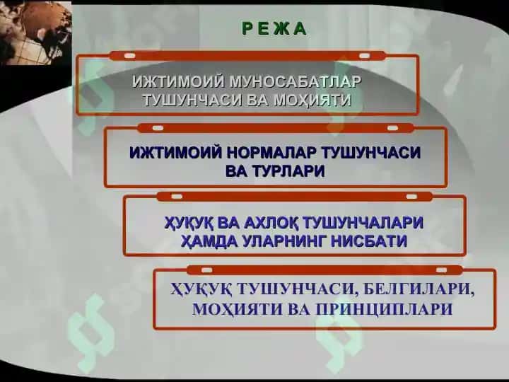 ИЖТИМОИЙ МУНОСАБАТЛАР ВА ҲУҚУҚ 2