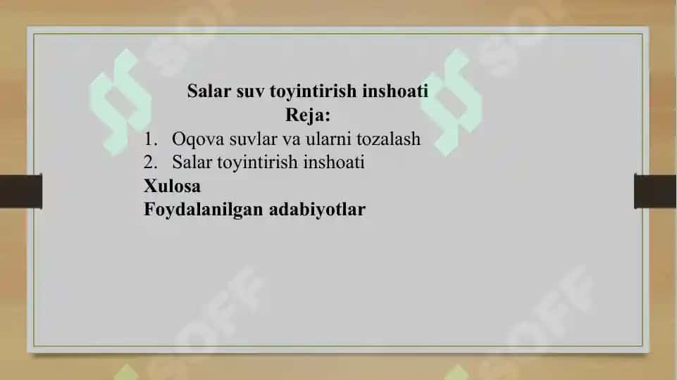 Salar suv to’yintirish inshoati 2