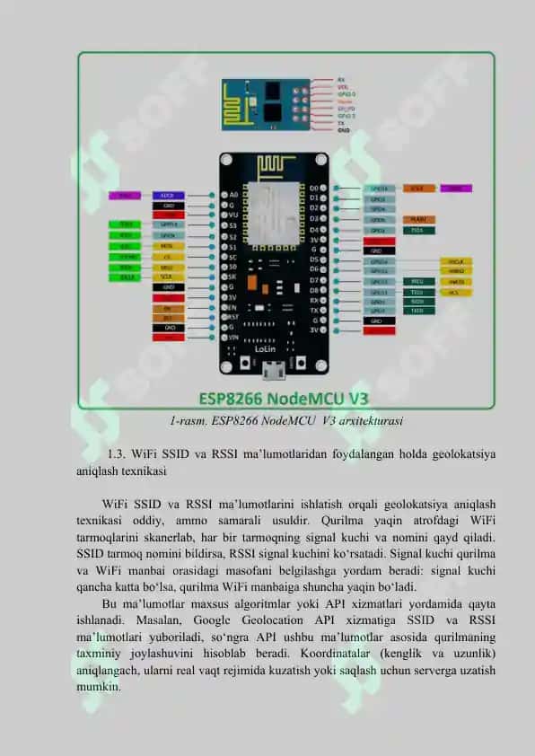 ESP8266 asosida GPS va GSM bo‘lmagan avtotransport joylashuvini aniqlash va kuzatuv tizimi 6