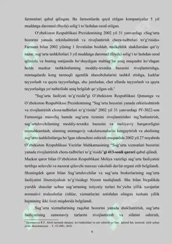 Sug’urta faoliyatini standartlashtirish 8