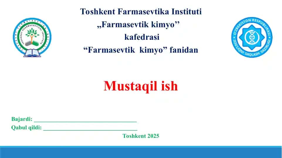 IQ- spektroskopiya usulining prokain gidroxlorid moddasi tahlilida qo'llanilishi. Taqdimot 14 bet