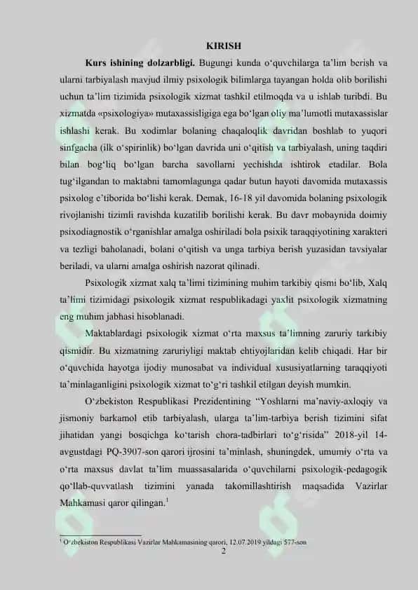 Psixologik maslaxat maktab psixologining asosiy faoliyat yo‘nalishi 2