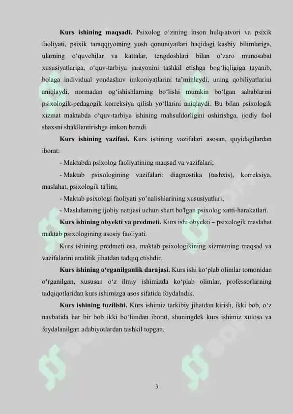 Psixologik maslaxat maktab psixologining asosiy faoliyat yo‘nalishi 3