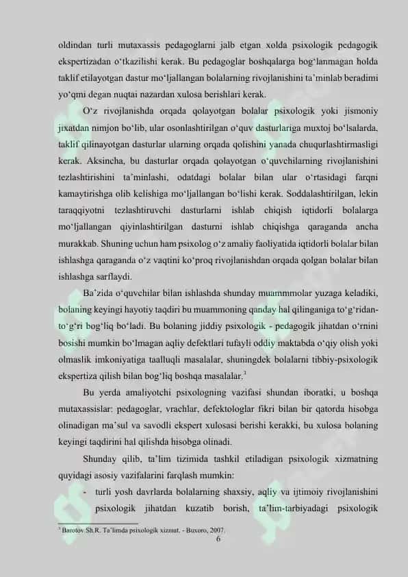 Psixologik maslaxat maktab psixologining asosiy faoliyat yo‘nalishi 6