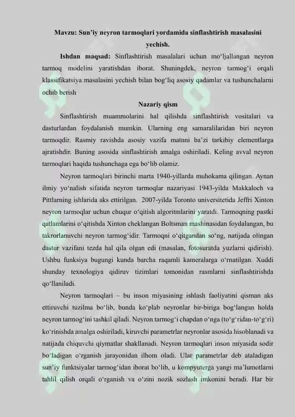 Talabalarni sinflashtirish 2