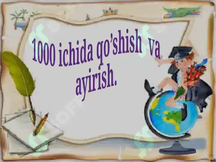Qo’shuv va ayiruv amallari 8