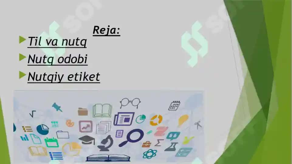 Til va nutq. Nutq odobi. Nutqiy etiket. 2