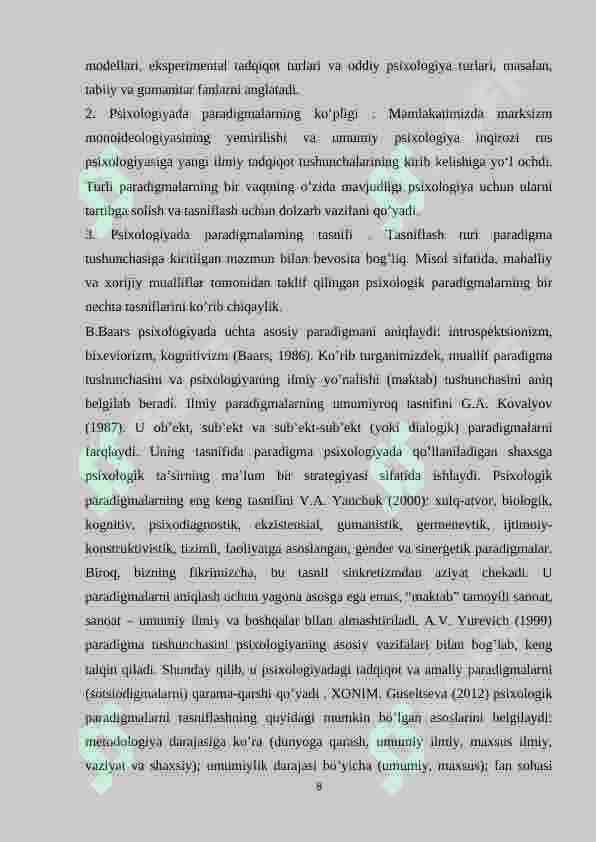 Psixologiyada eksperimental paradigma 8