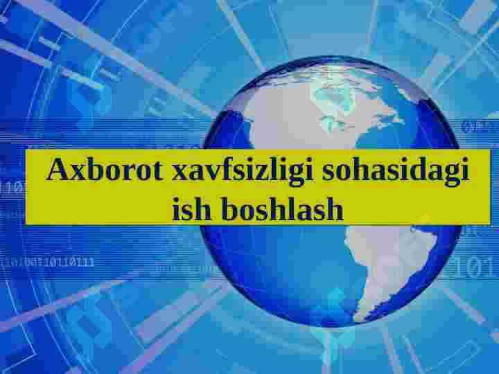 Axborot xavfsizligi sohasidagi ish boshlash 2