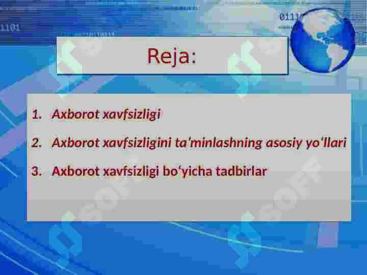 Axborot xavfsizligi sohasidagi ish boshlash 3