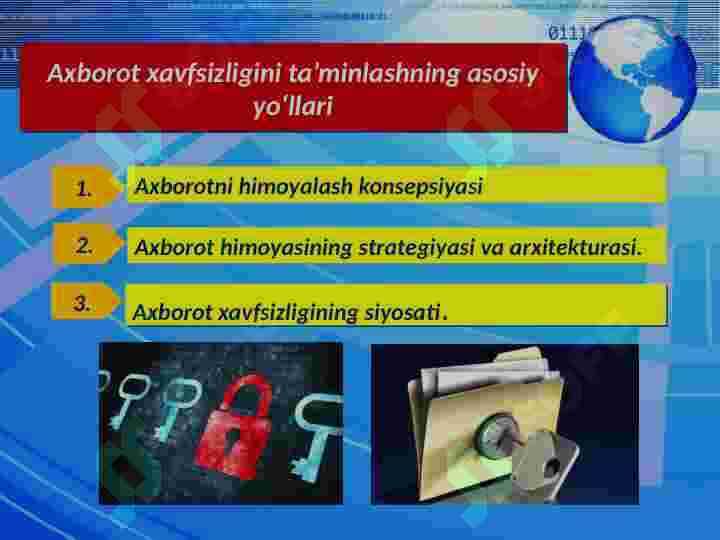 Axborot xavfsizligi sohasidagi ish boshlash 7