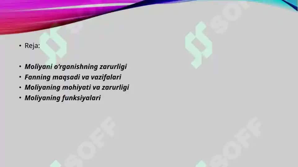 Davlat moliyasi fanining rivojlanishdagi asosiy tendensiyalari 2
