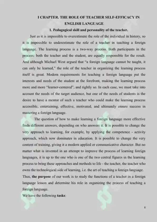 THE ROLE OF TEACHER SELF-EFFICACY IN ENGLISH LANGUAGE TEACHING IN UZBEKISTAN 4