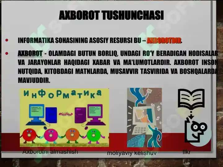 Axborot texnologiyalarini kasbiy faoliyatda qo‘llash fanining predmeti, maqsadi va vazifalari 6